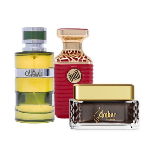 Reefun Perfume, Haiba Red Perfume and Dakhoun Amber Inceense collection
