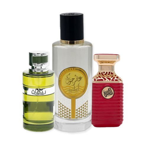 Reefun Perfume ,Atar Jawak Alaziriyah and Haiba Red Perfume Collection
